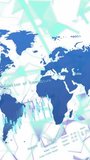Animation of financial data processing over world map. Global business, finances, computing and data processing concept digitally generated video. - Powered by Shutterstock - Get 15% off with code: PIKWIZARD15