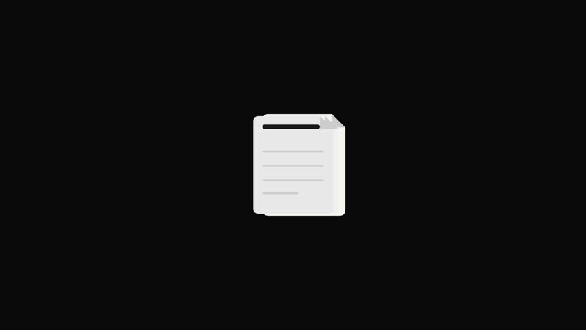 Gray document icons appear and duplicate on a clean black background in minimalist looping motion