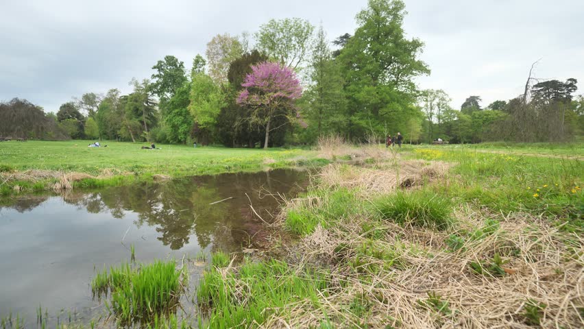 Royal villa park landscape in Monza, Lombardy, Italy