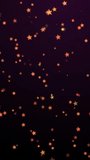 Vertical video: Neon-blue map fading in under orange stars, HUD animating, lighting nodes for tech. Dataviz, overlay, interface, hexagonal, gradient, futuristic, vertical video - Powered by Shutterstock - Get 15% off with code: PIKWIZARD15