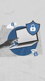 Cyber security data protection business technology privacy concept. Cybersecurity data protection technology, privacy for personal data . Secure online payments, digital wallet, mobile wallet security. VPN, cybercrime protection. - Powered by Shutterstock - Get 15% off with code: PIKWIZARD15