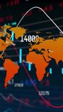 Animation of changing numbers and world map over statistical and stock market data processing. Global economy and business data technology concept - Powered by Shutterstock - Get 15% off with code: PIKWIZARD15