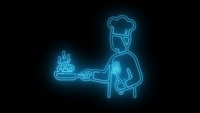 Cooking activity icon with chef and kitchen tools representing food preparation and culinary process visualization - Powered by Shutterstock - Get 15% off with code: PIKWIZARD15