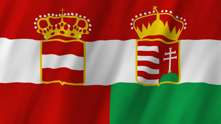 Austria-Hungary Flag 4K Realistic Waving Austro-Hungarian Empire History