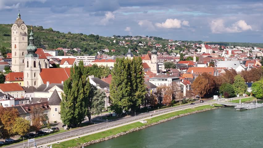 Krems Old Town Architecture Aerial Austria