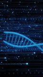 Animation of data processing over dna strands. Global science, research and data processing concept digitally generated video. - Powered by Shutterstock - Get 15% off with code: PIKWIZARD15