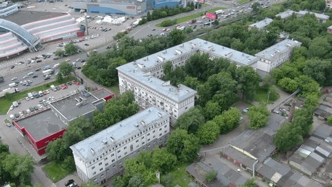 Aerial Circular Flight around Apartment Building Complex