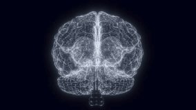Animated white color 3D Brain Animation with Glowing Neural, Modern Concept for AI, Neuroscience and Digital Intelligence loopable black technology background - Powered by Shutterstock - Get 15% off with code: PIKWIZARD15