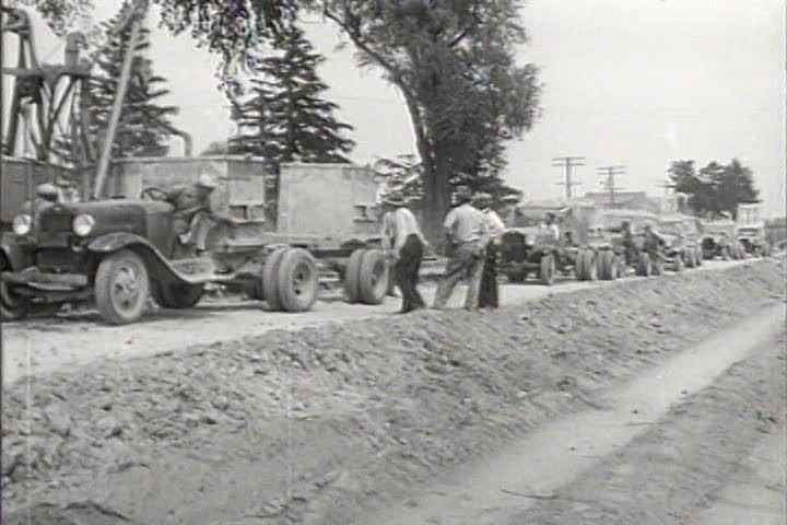 1930s - Road construction in 1931.