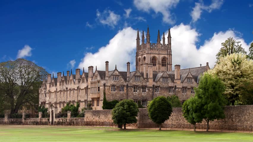 St. Christ Church College in Oxford, EnglandExpansive meadow grounds of Christ Church College in Oxford, which function as large, open parklandOXFORD, UNITED KINGDOM - View of Christ Church college and Cathedral seen from the memorial gardens, Oxford, Oxfordshire, England, UK, Western Europe.