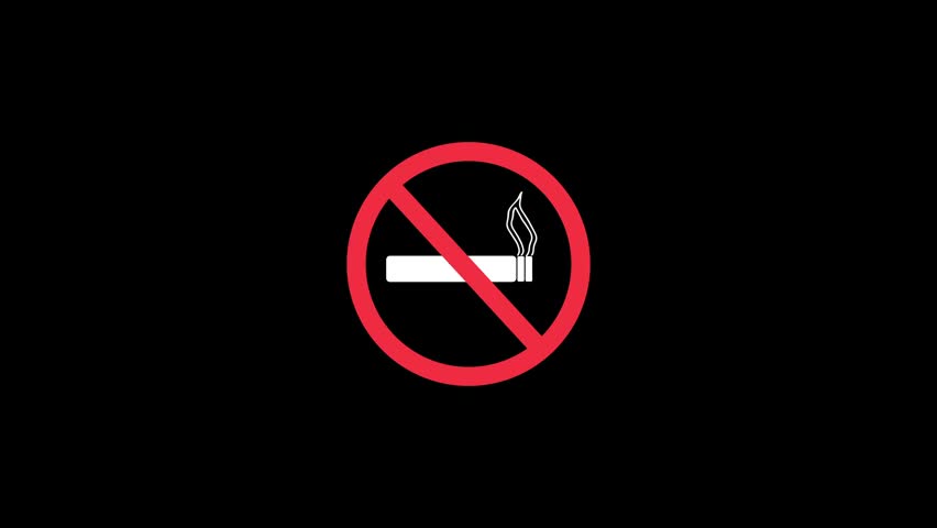 No smoking flat animated icon. Animations of No smoking