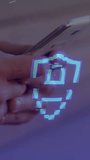 Animation of data processing over schoolboy. Global data processing digital interface and technology concept digitally generated video. - Powered by Shutterstock - Get 15% off with code: PIKWIZARD15