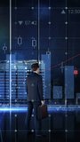 Animation of financial data processing and scope scanning over digital icons. Global computers technology data processing and digital interface concept digitally generated video. - Powered by Shutterstock - Get 15% off with code: PIKWIZARD15