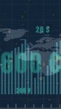 Animation of financial data processing over world map. Global technology, finances and digital interface concept digitally generated video. - Powered by Shutterstock - Get 15% off with code: PIKWIZARD15