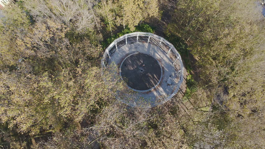 FPV drone aerial tour over the beautiful roundabout where the structure called Xalapeños Ilustres is located on a sunny morning