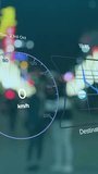 Animation of electric car speedometer data processing over city. Global car travel, business, finances, computing and data processing concept digitally generated video. - Powered by Shutterstock - Get 15% off with code: PIKWIZARD15