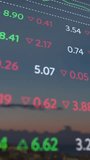 Animation of stock market and diagrams over cityscape. Global business and digital interface concept digitally generated video. - Powered by Shutterstock - Get 15% off with code: PIKWIZARD15