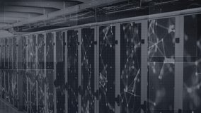 Vertical video: Clear HUD appearing over racks, scanning net with rotating reticle, pulsing charts. Datacenter, cabinet, visualization, analytics, futuristic, interface, circuitry - Powered by Shutterstock - Get 15% off with code: PIKWIZARD15