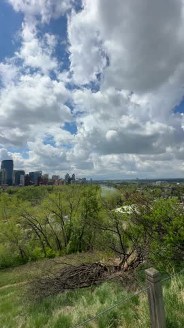 Calgary skyline featuring Bow River in Canada