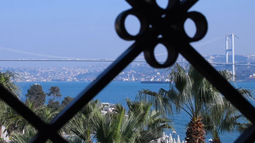 Bosphorus Bridge and Ortakoy Mosque View in Istanbul Turkey
