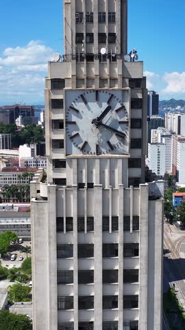 Brazil Central Station In Rio De Janeiro In Brazil. Train Station Landscape. Downtown District. Beautiful Cityscape. Brazil Central Station In Rio De Janeiro In Brazil. Public Transport Skyline.