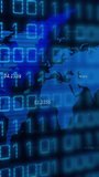 Animation of binary code over world map on black background. business, finance, technology and digital interface concept digitally generated video. - Powered by Shutterstock - Get 15% off with code: PIKWIZARD15