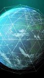 Animation of digital data processing and connections over globe. Global connections, computing and data processing concept digitally generated video. - Powered by Shutterstock - Get 15% off with code: PIKWIZARD15