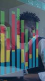 Animation of data processing over diverse businessman and businesswoman discussing at office. Computer interface and business data technology concept - Powered by Shutterstock - Get 15% off with code: PIKWIZARD15