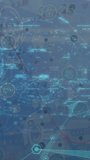 Security padlock icon and network of digital icons over financial data processing on blue background. Cyber security and business technology concept - Powered by Shutterstock - Get 15% off with code: PIKWIZARD15