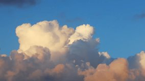Dramatic Clouds Growing in Sky Time-lapse Blue Sky Background. Cumulus Clouds Forming and Expanding Timelapse Sky Scene. Beautiful Cloud Formation Time Lapse Blue Sky Nature Background - Powered by Shutterstock - Get 15% off with code: PIKWIZARD15