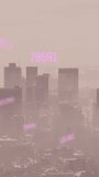 Animation of multiple changing numbers floating against aerial view of cityscape. Computer interface and business technology concept - Powered by Shutterstock - Get 15% off with code: PIKWIZARD15