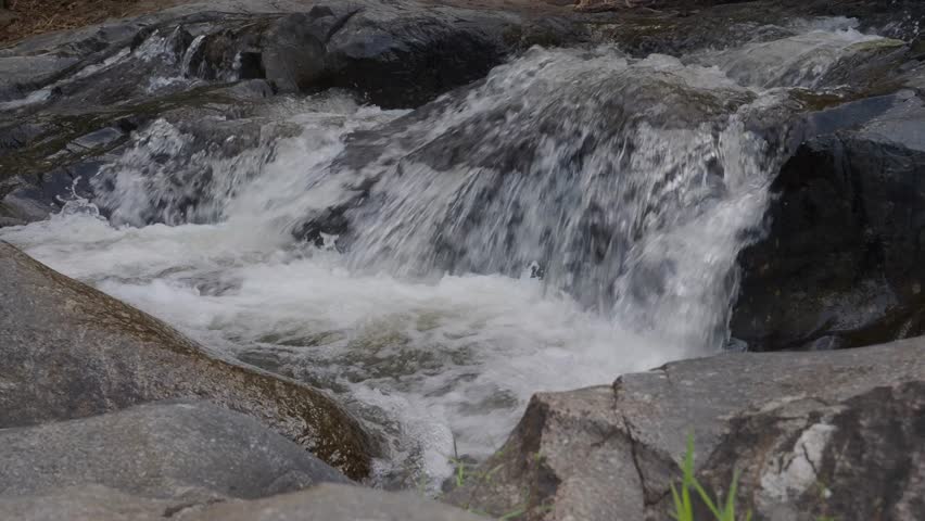 Waterfall in the forest national park with rocks 