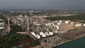Aerial view of oil refinery and petrochemical industrial plant - Powered by Shutterstock - Get 15% off with code: PIKWIZARD15