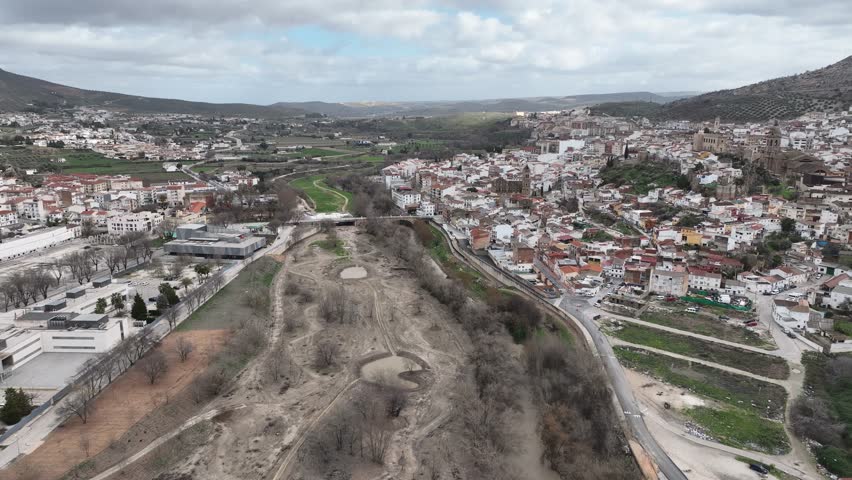 Aerial view of the municipality of Loja in the province of Granada, Andalusia