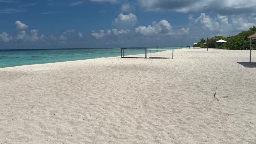 White Sand Beach Maldives Clear Water Tropical Island