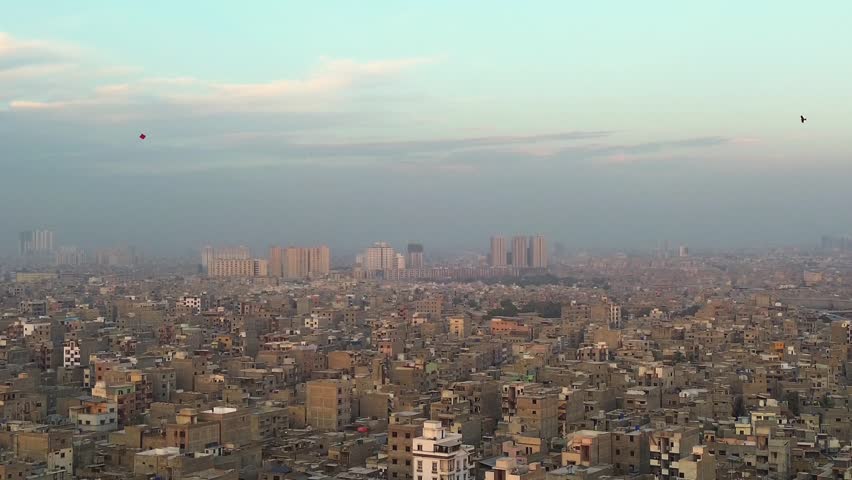 Aerial view of Karachi Pakistan 