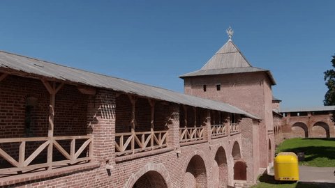 Drone Tracking along Fortress Wall Tower