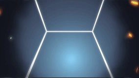 Rotating camera revealing code-covered cube faces in virtual chamber, creating blue-core DATA flow. Neon, holographic, particles, tokens, azure, cyan, drift - Powered by Shutterstock - Get 15% off with code: PIKWIZARD15