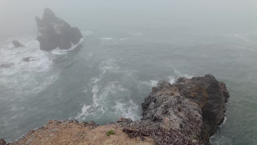 Foggy Northern California Sea Stacks