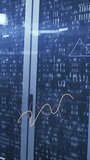 Animation of statistical data processing and light spot against computer server room. Computer interface and business data storage technology concept - Powered by Shutterstock - Get 15% off with code: PIKWIZARD15