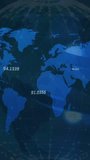 Animation of data processing over globe and grid. Global connections business digital interface technology and networking concept digitally generated video. - Powered by Shutterstock - Get 15% off with code: PIKWIZARD15