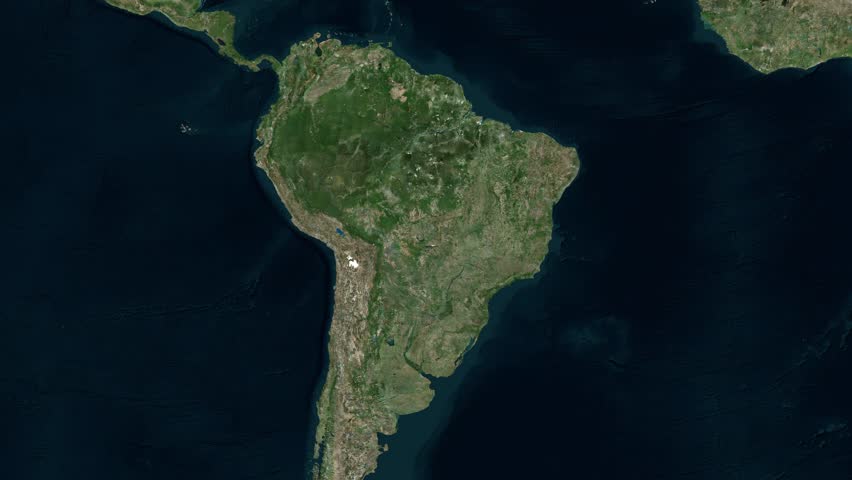 Titicaca Map Animation 4K Satellite View Grid Overlay South America