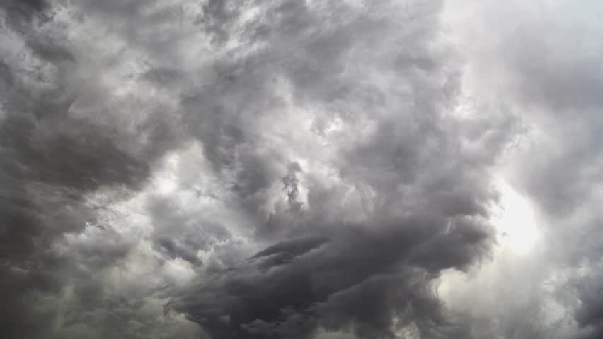 Dark stormy clouds gathering in sky