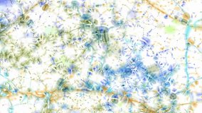 Abstract microscopic view of vibrant particles and strands moving across a bright organic network - Powered by Shutterstock - Get 15% off with code: PIKWIZARD15