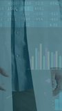 Shaking hands, doctors with financial data processing animation over medical charts. Health, cooperation, finance, teamwork, analysis, professionals - Powered by Shutterstock - Get 15% off with code: PIKWIZARD15