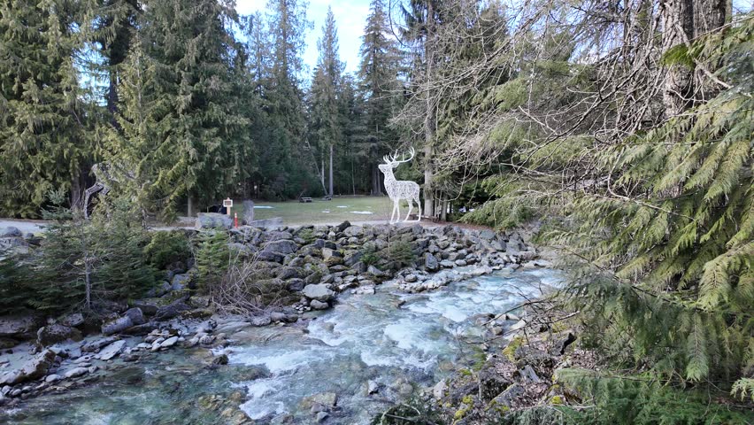 Fitzsimmons Creek is a fast moving stream fed by glaciers in British Columbia, Canada. It can be easily accessed through a scenic walking trail in Whistler Village.