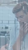 Animation of financial data processing over diverse businessmen. business, digital interface and data processing concept digitally generated video. - Powered by Shutterstock - Get 15% off with code: PIKWIZARD15