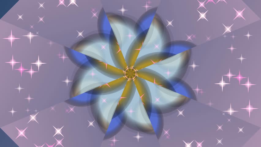 A blue flower on a purple background