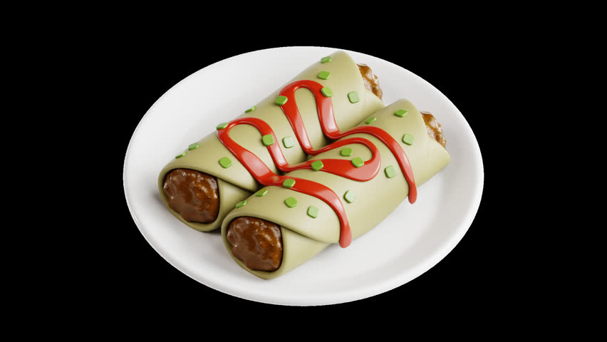Delicious Enchiladas with Red Sauce on Plate