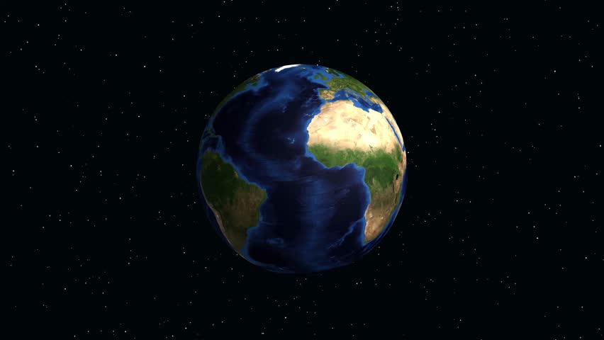 Digital animation zooms from deep space into Earth, pinpointing Gothenburg, Sweden with a marker